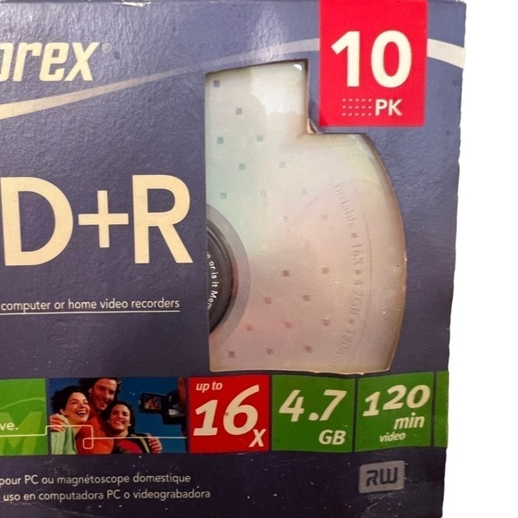 Memorex DVD+R 10 Pack Slim Jewel Cases - Picture 3 of 8